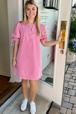 Pink Denim Dress