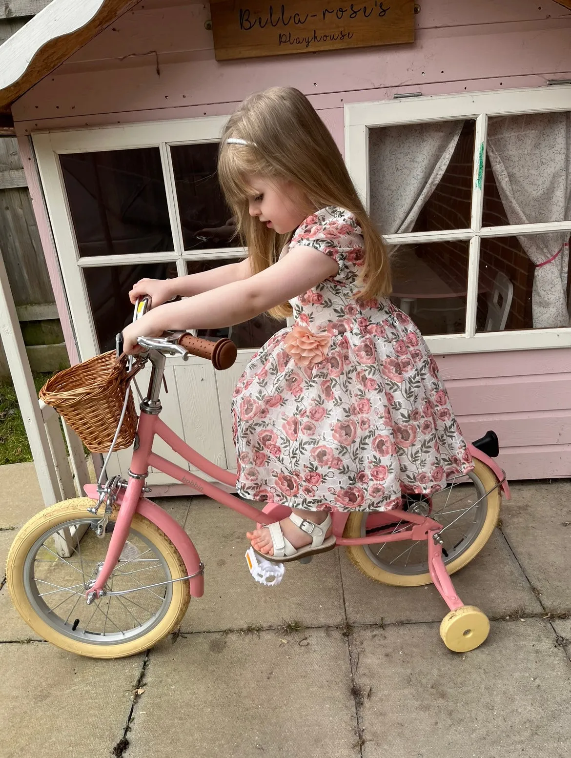 Pink Floral Summer Girls Dress