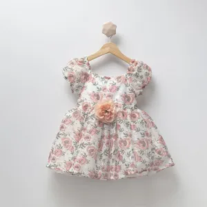 Pink Floral Summer Girls Dress