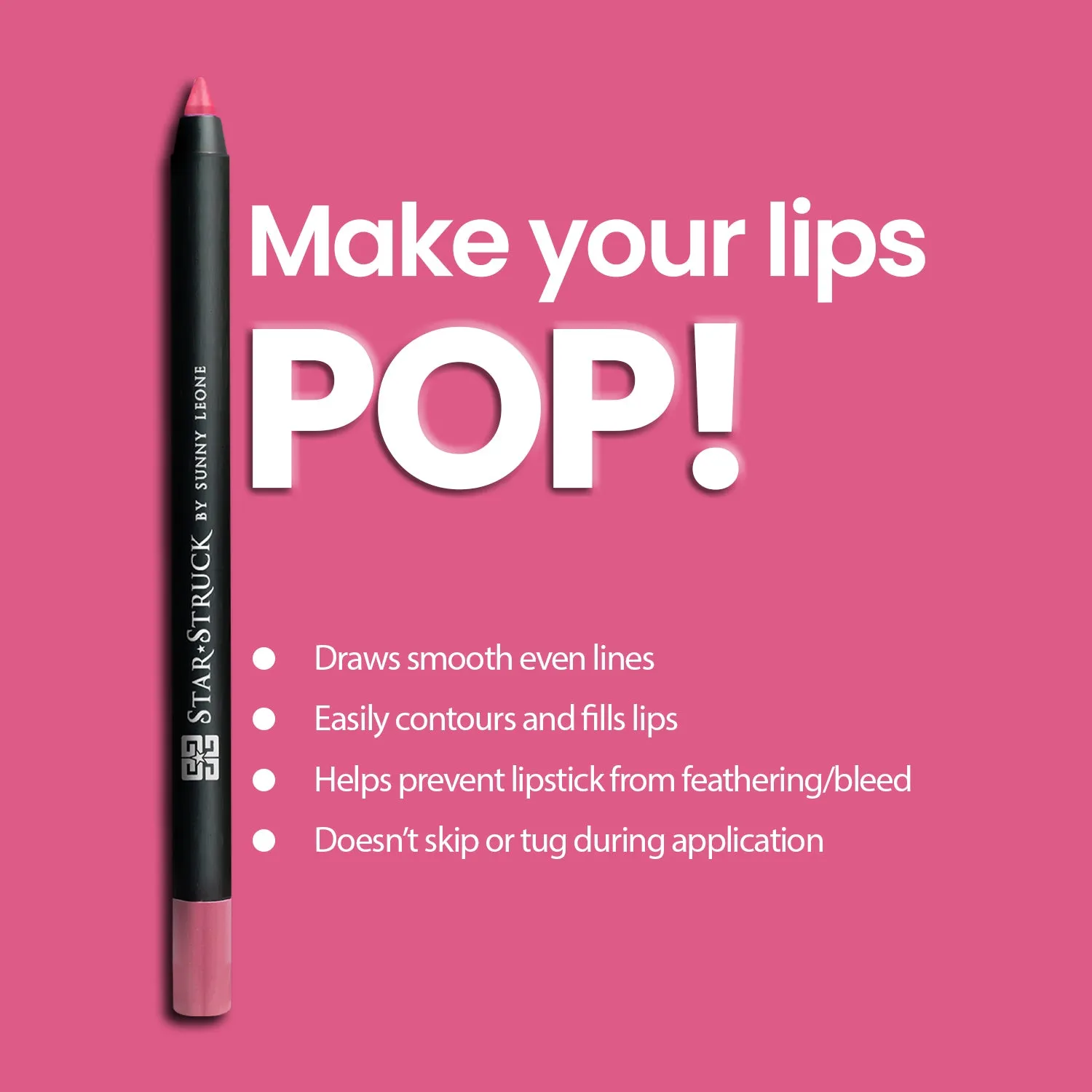 Pink Peony - Long Wear Lip Liner, Pink | 1.2gms