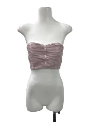 Pink Pleated Tube Top