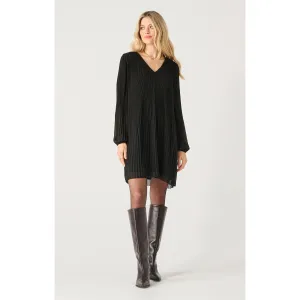 PLEATED A-LINE DRESS