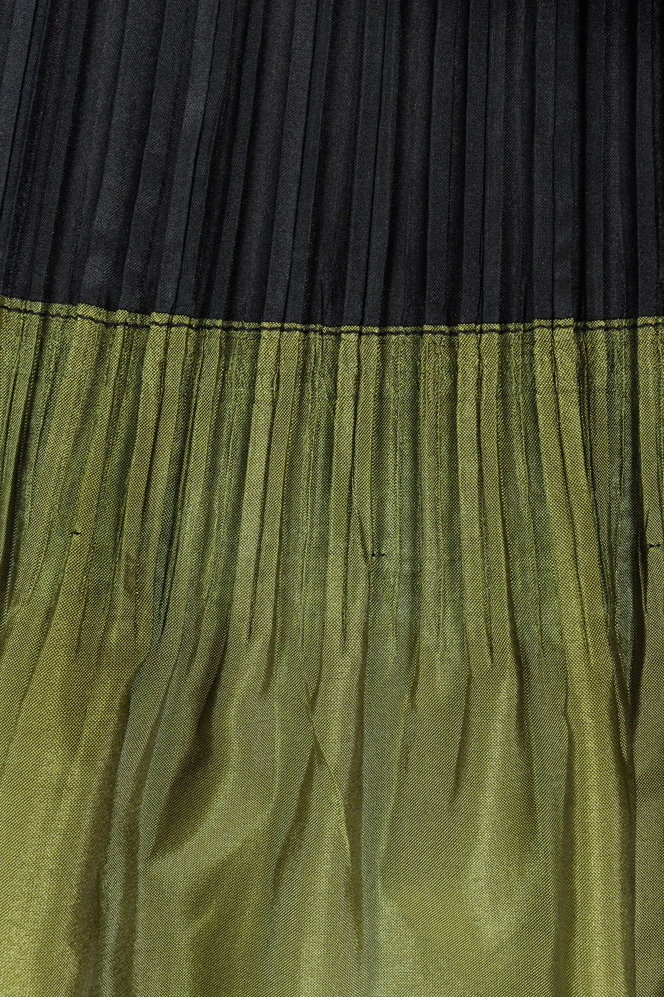 Pleated Eyelet A-Line Skirt