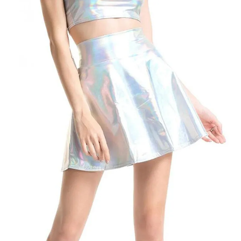 Pleated Mini Skirts for Women Short Sexy Elastic High Waist Solid Casual Multi Colors Mini Skirt Clubwear