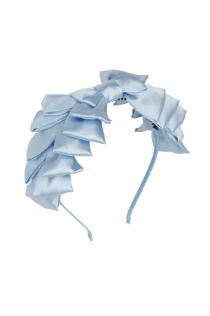 Pleated Ribbon Headband - Slate Blue