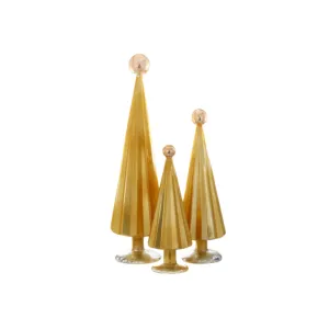 Pleated Yellow / Peach Tree Set