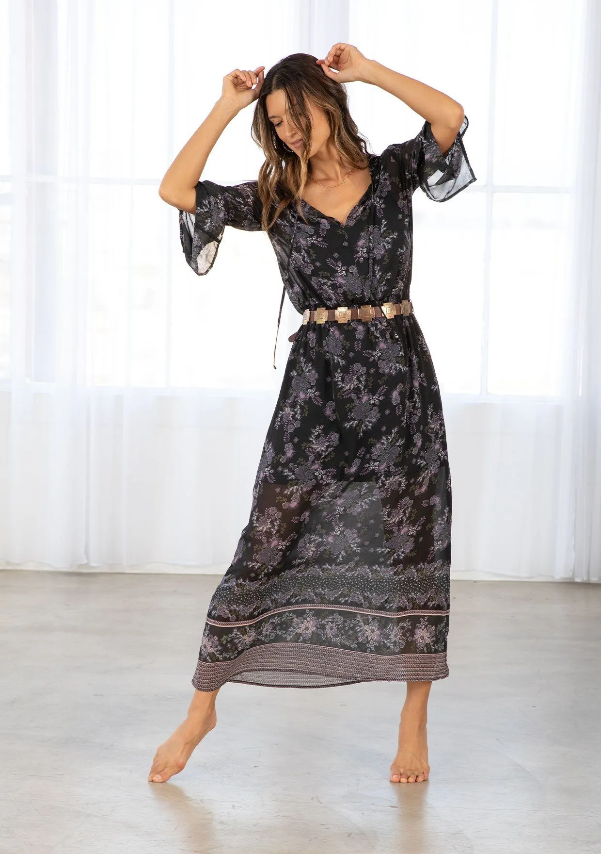 Poetry In Motion Floral Maxi Dress
