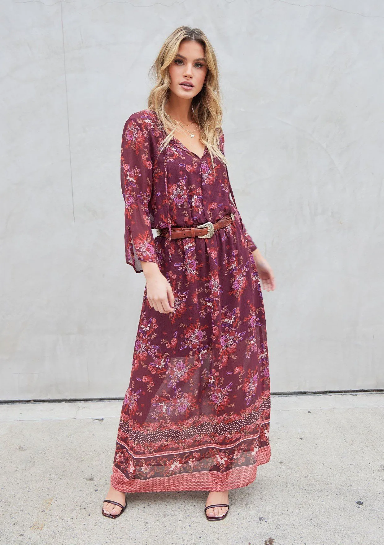Poetry In Motion Floral Maxi Dress