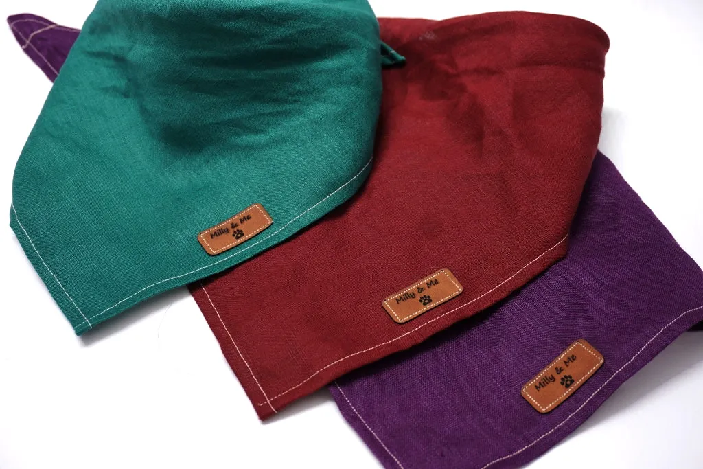 Pomegranate - Pure Linen Bandana