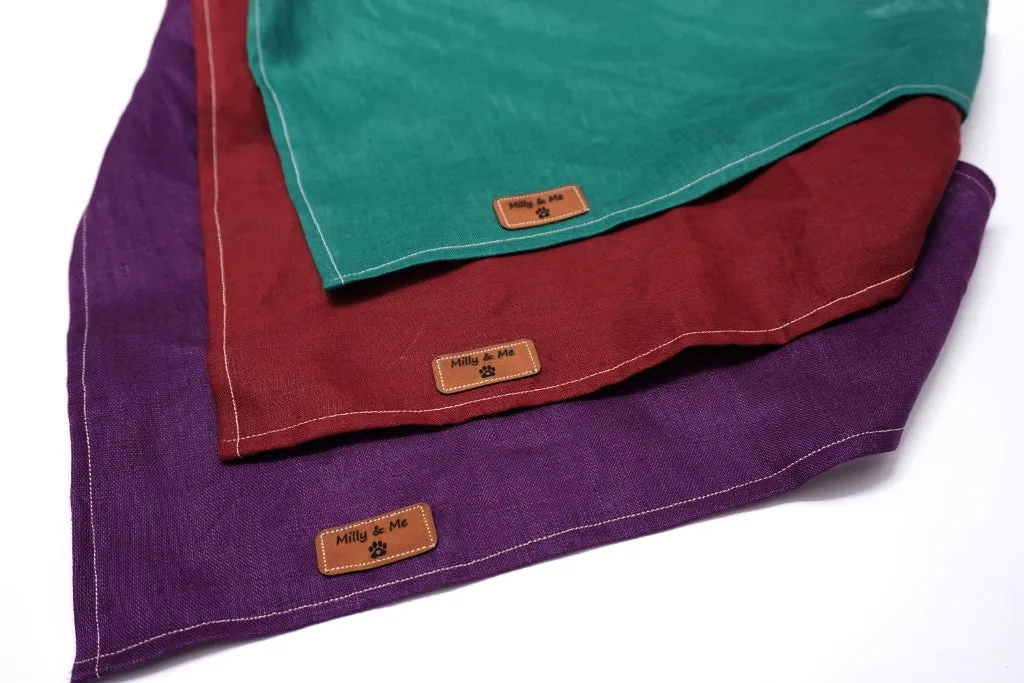 Pomegranate - Pure Linen Bandana