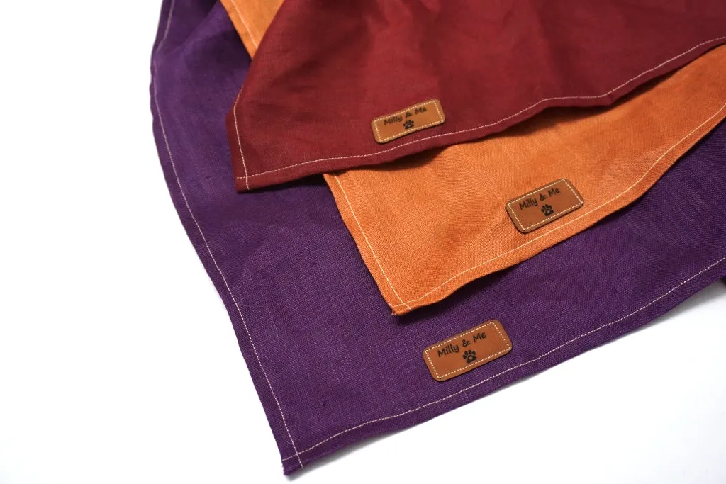 Pomegranate - Pure Linen Bandana