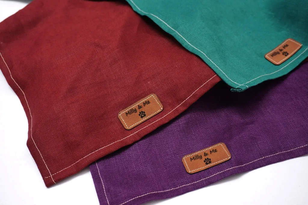 Pomegranate - Pure Linen Bandana