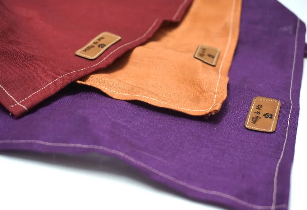 Pomegranate - Pure Linen Bandana