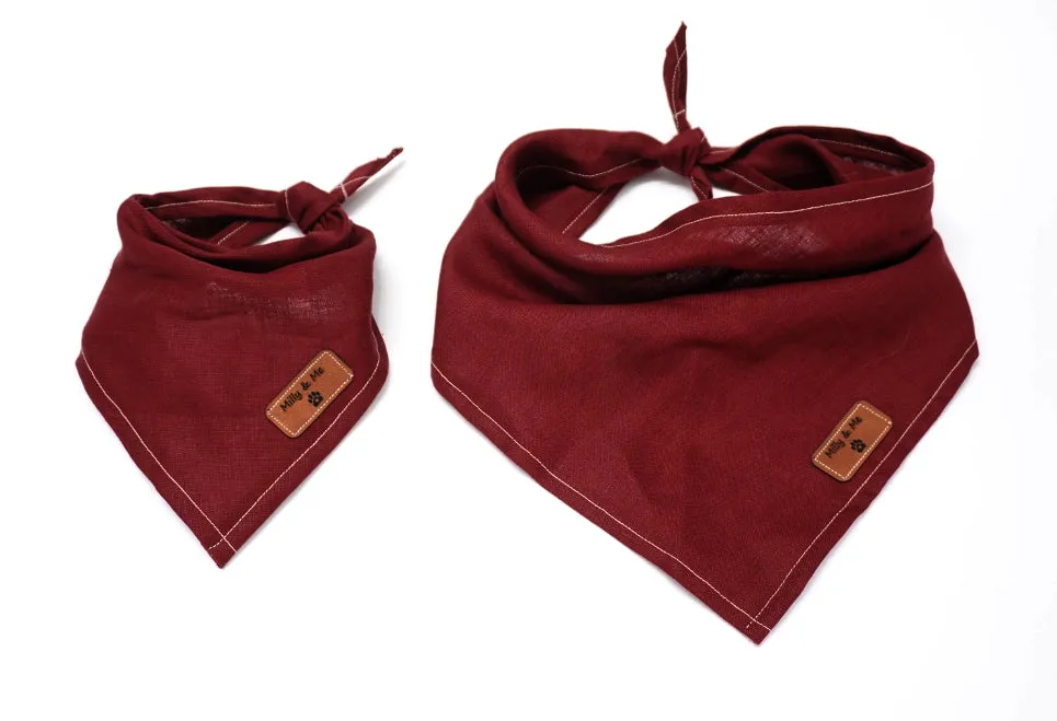 Pomegranate - Pure Linen Bandana