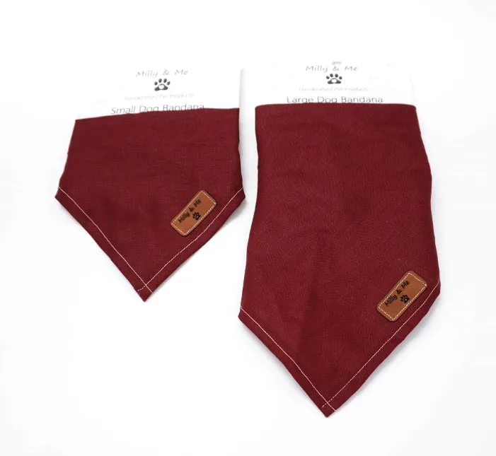 Pomegranate - Pure Linen Bandana