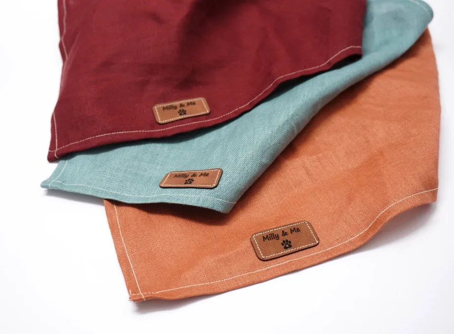 Pomegranate - Pure Linen Bandana