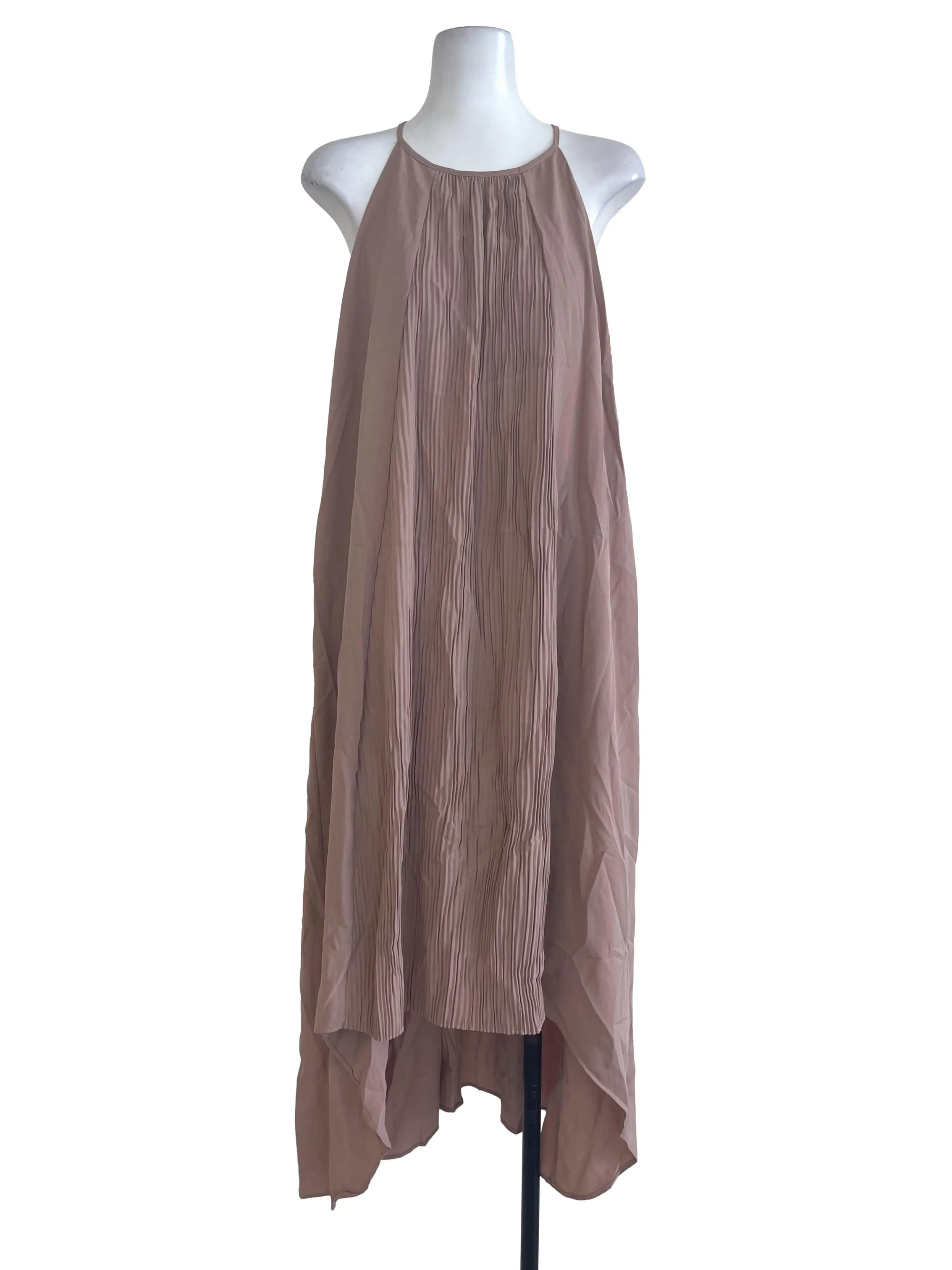 Powdered Rose Middle Pleated Dress