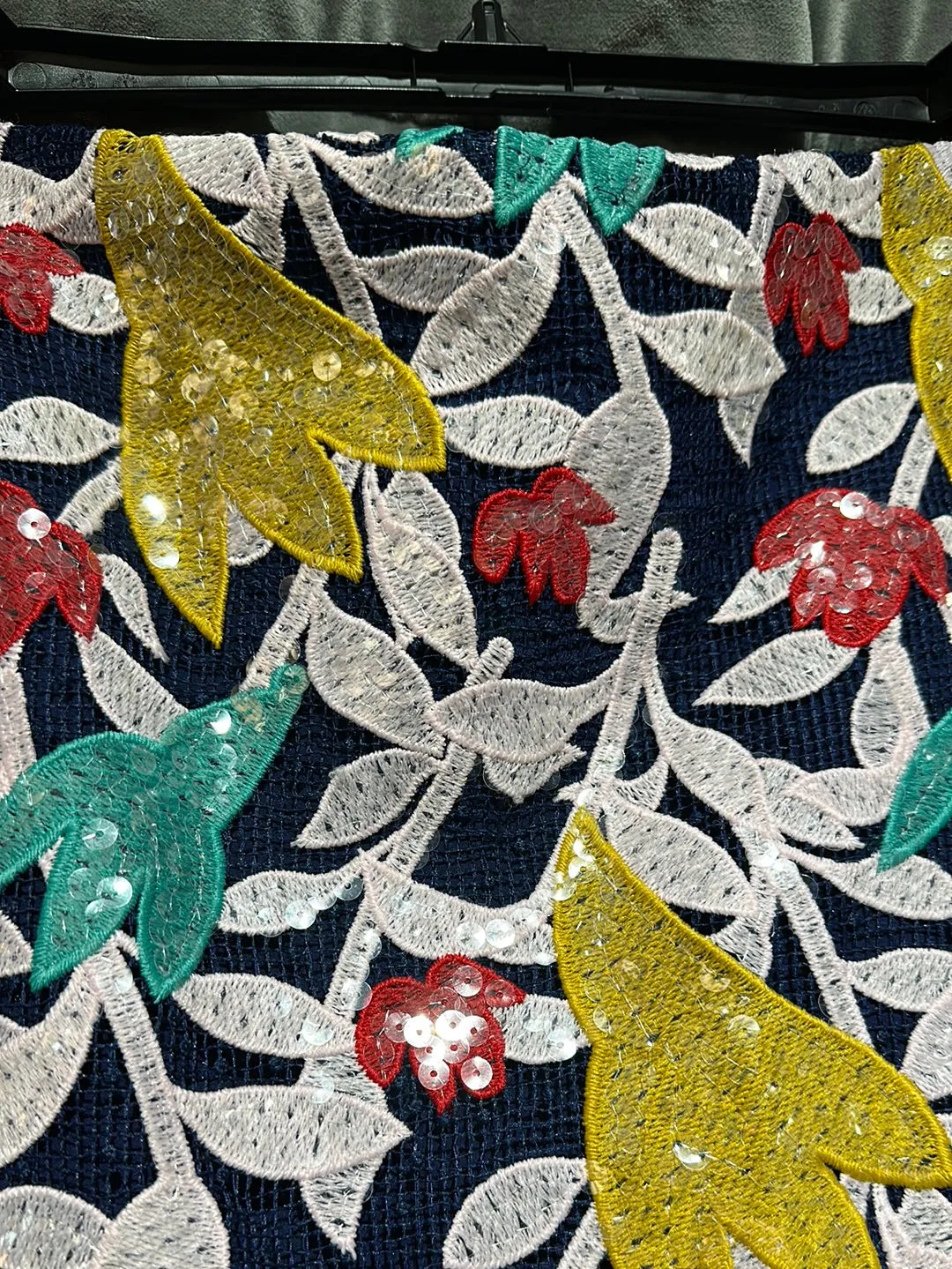 PRABAL GURUNG Floral Sequin Skirt
