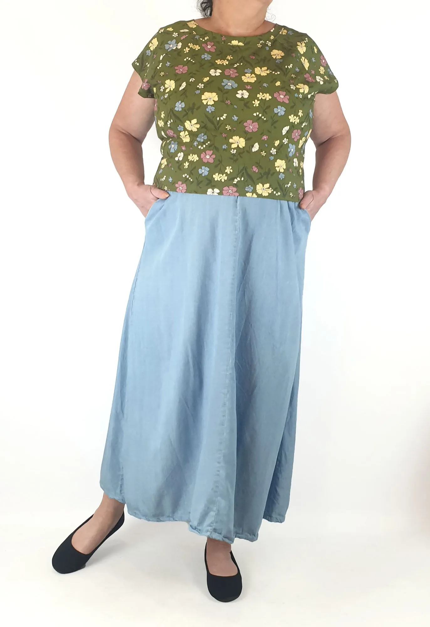 Princess Highway green floral top size 18