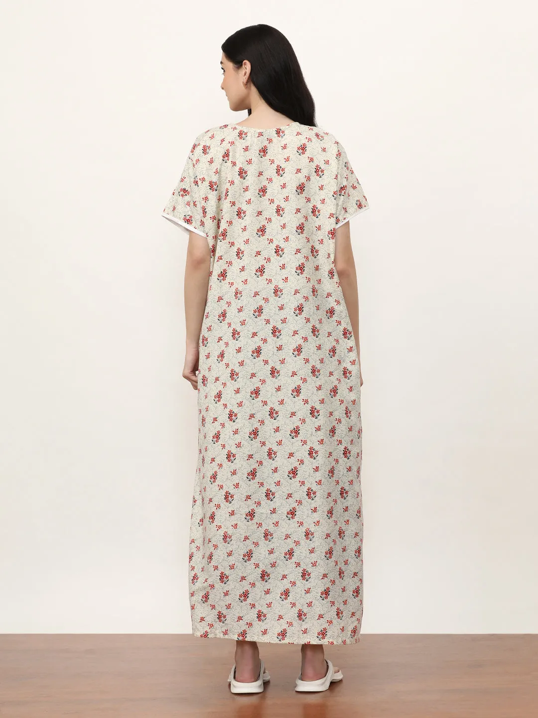 Printed Pure Cotton Maxi Nightdress