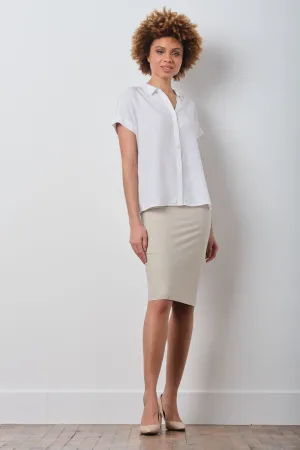 PULL ON SKIRT 2-Way Stretch Beige