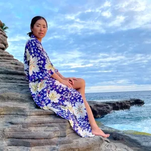 Purple Floral Summer Kimono