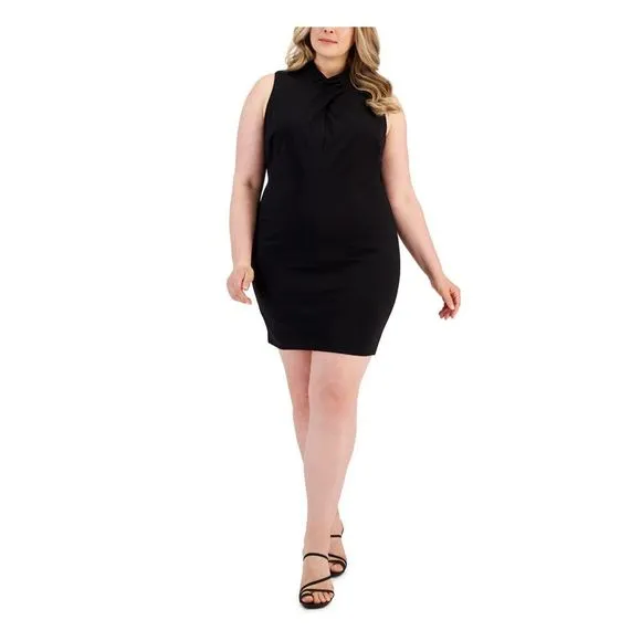 RACHEL RACHEL ROY Womens Black Lined Sleeveless Mini Party Sheath Dress Plus 18W
