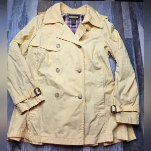 Ralph Lauren Rugby Butter Yellow Double Breasted Coat Medium
