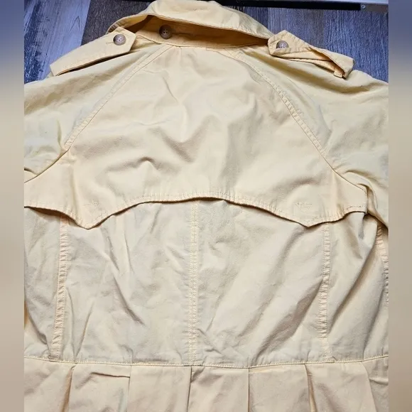 Ralph Lauren Rugby Butter Yellow Double Breasted Coat Medium