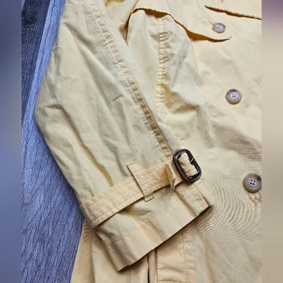 Ralph Lauren Rugby Butter Yellow Double Breasted Coat Medium