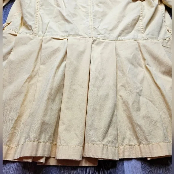 Ralph Lauren Rugby Butter Yellow Double Breasted Coat Medium