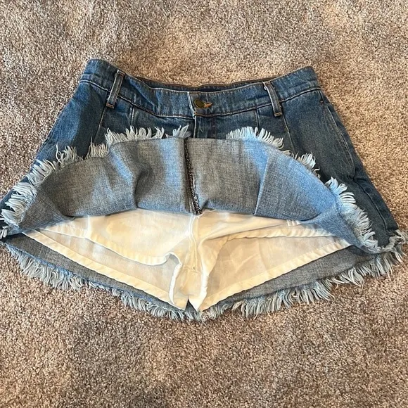 Ramy Brook Aveline Denim Mini Skort in Light Wash - size 27