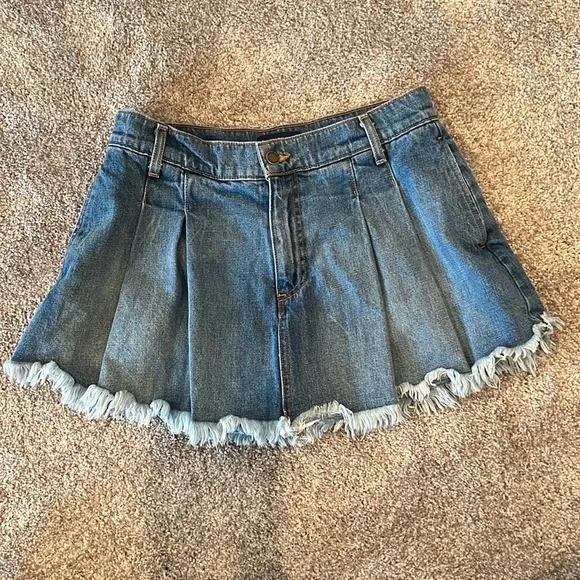 Ramy Brook Aveline Denim Mini Skort in Light Wash - size 27