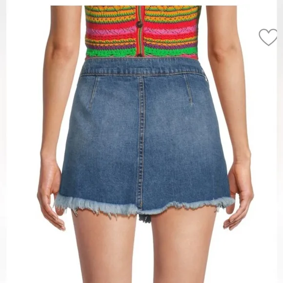 Ramy Brook Aveline Denim Mini Skort in Light Wash - size 27