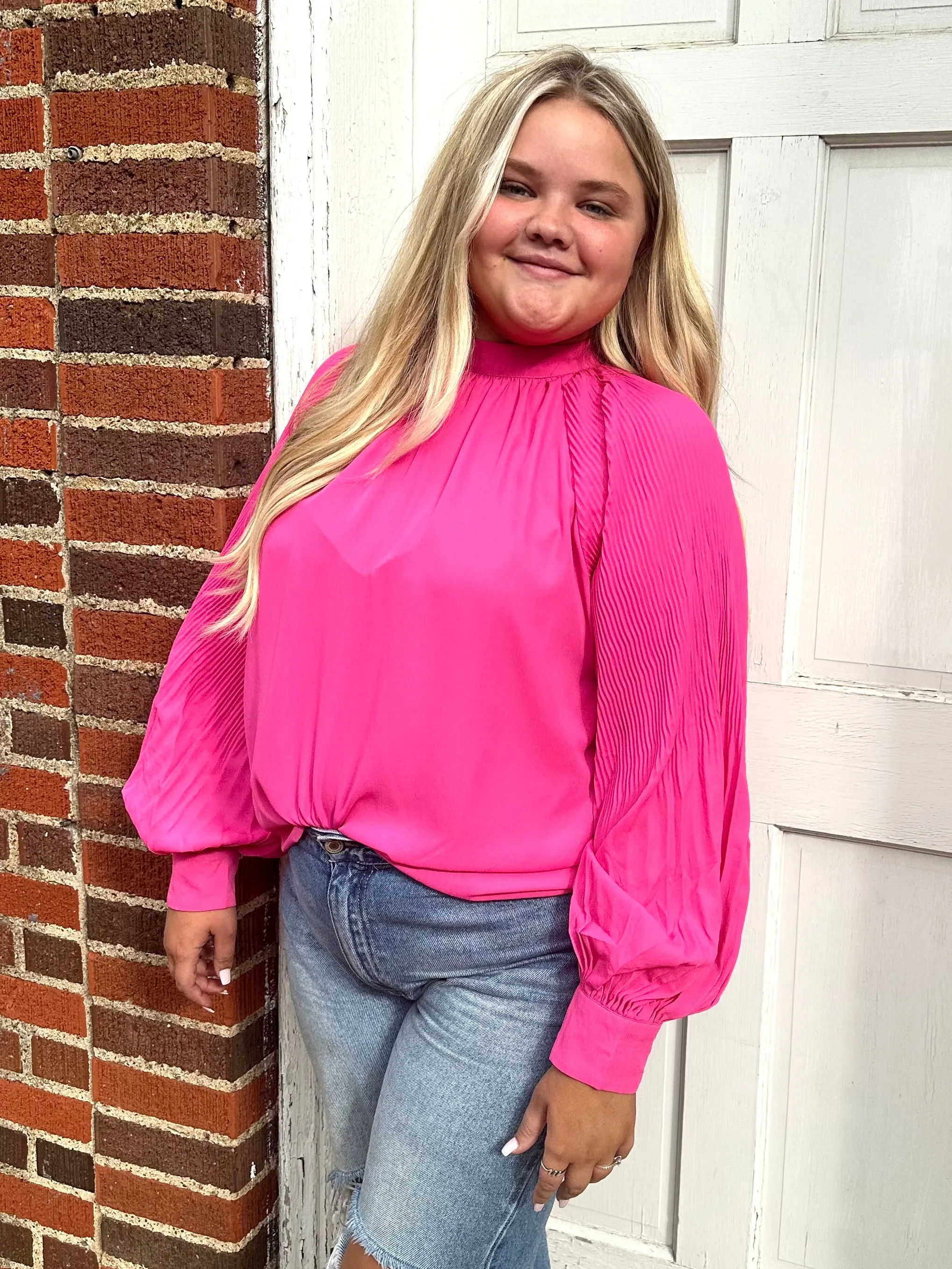 Ready for Anything Top: Fuchsia