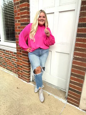 Ready for Anything Top: Fuchsia