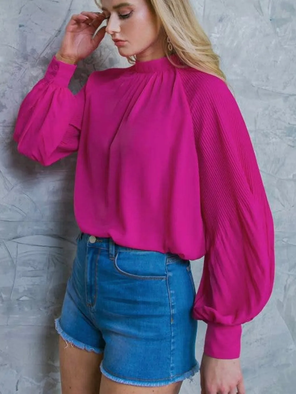 Ready for Anything Top: Fuchsia