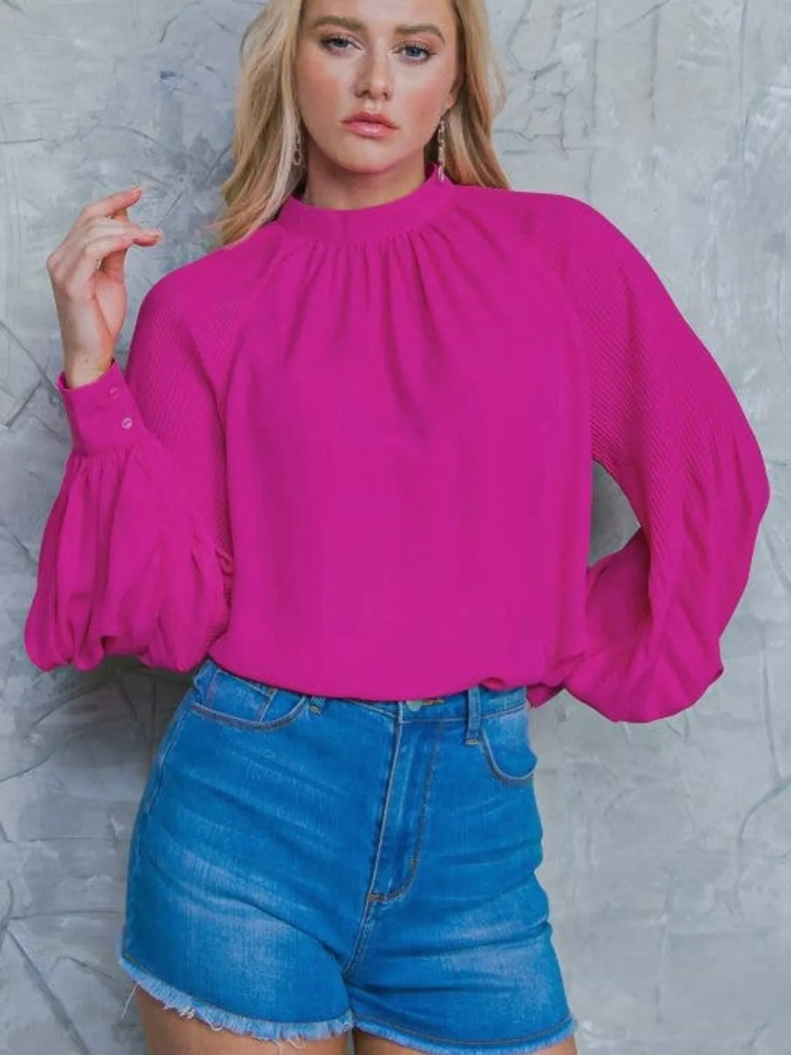 Ready for Anything Top: Fuchsia