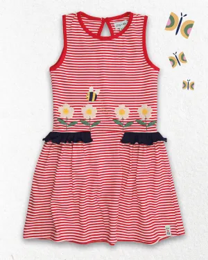 Red Stripe Print Dress