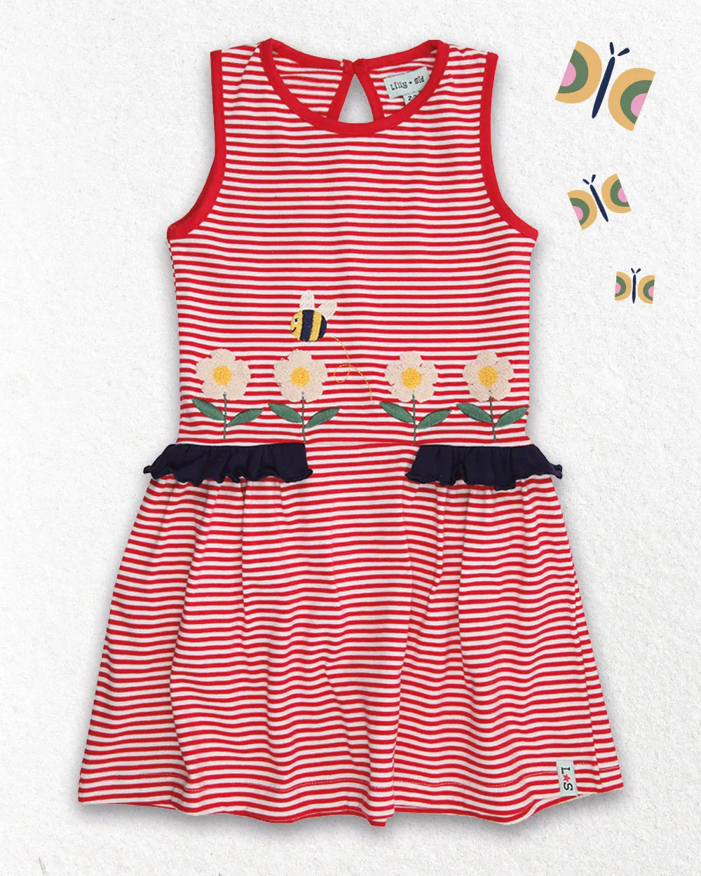 Red Stripe Print Dress