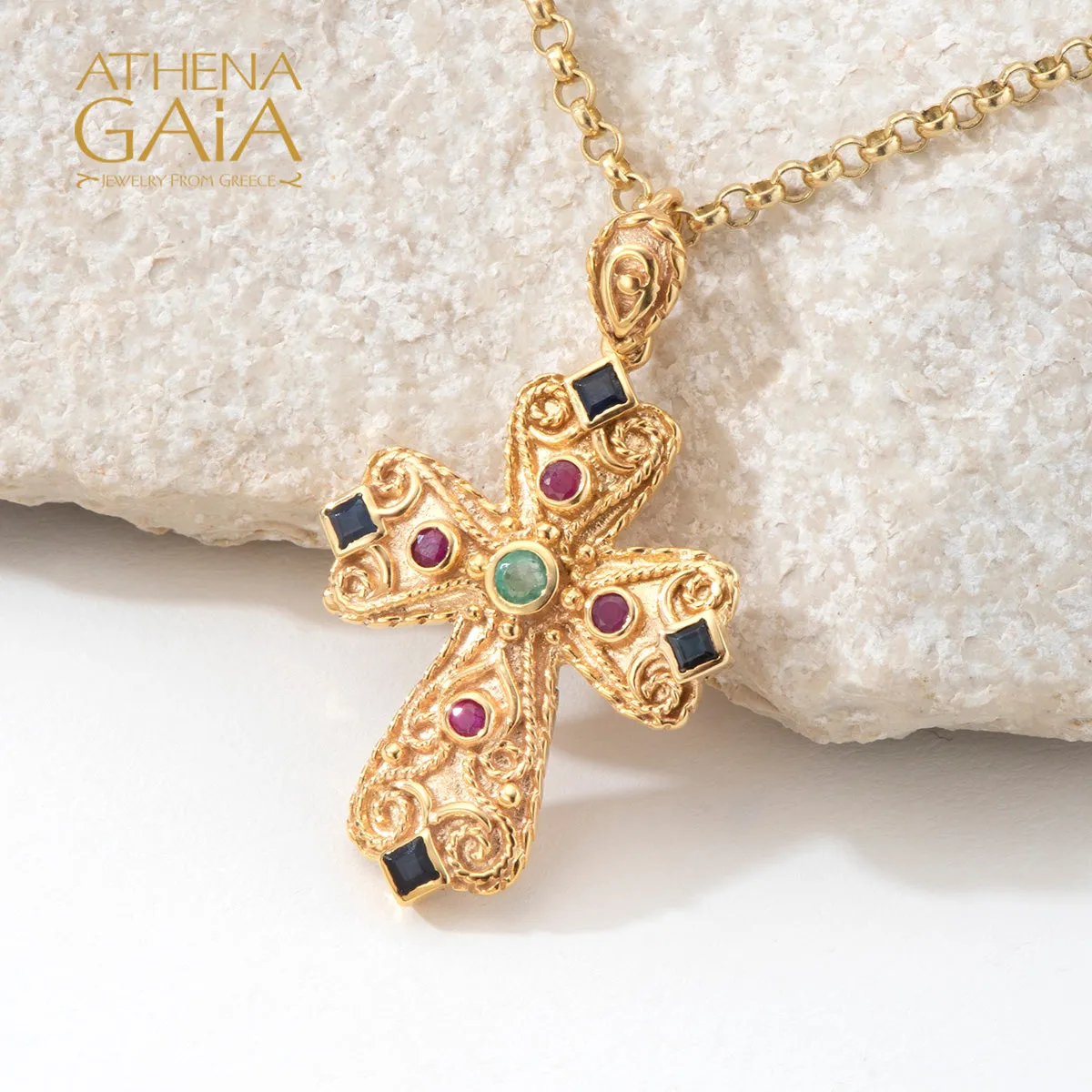 Regal Mia Prosopa Byzantine Flared Cross (Small)