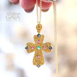 Regal Mia Prosopa Byzantine Flared Cross (Small)