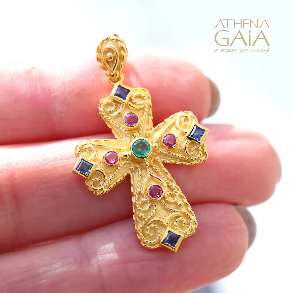 Regal Mia Prosopa Byzantine Flared Cross (Small)