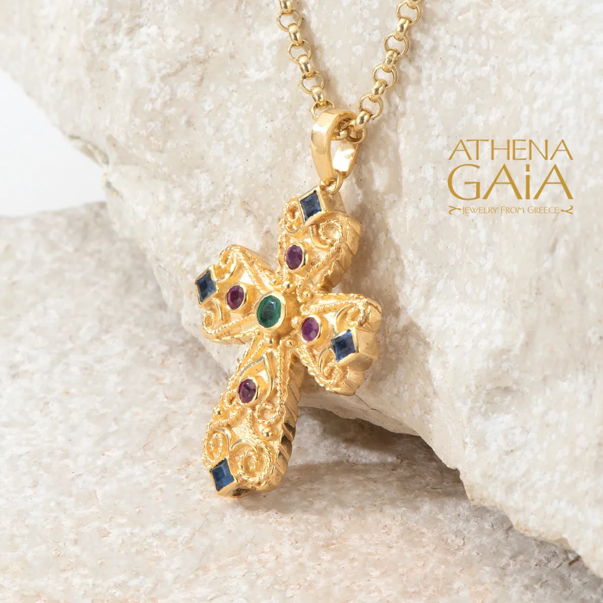 Regal Mia Prosopa Byzantine Flared Cross (Small)