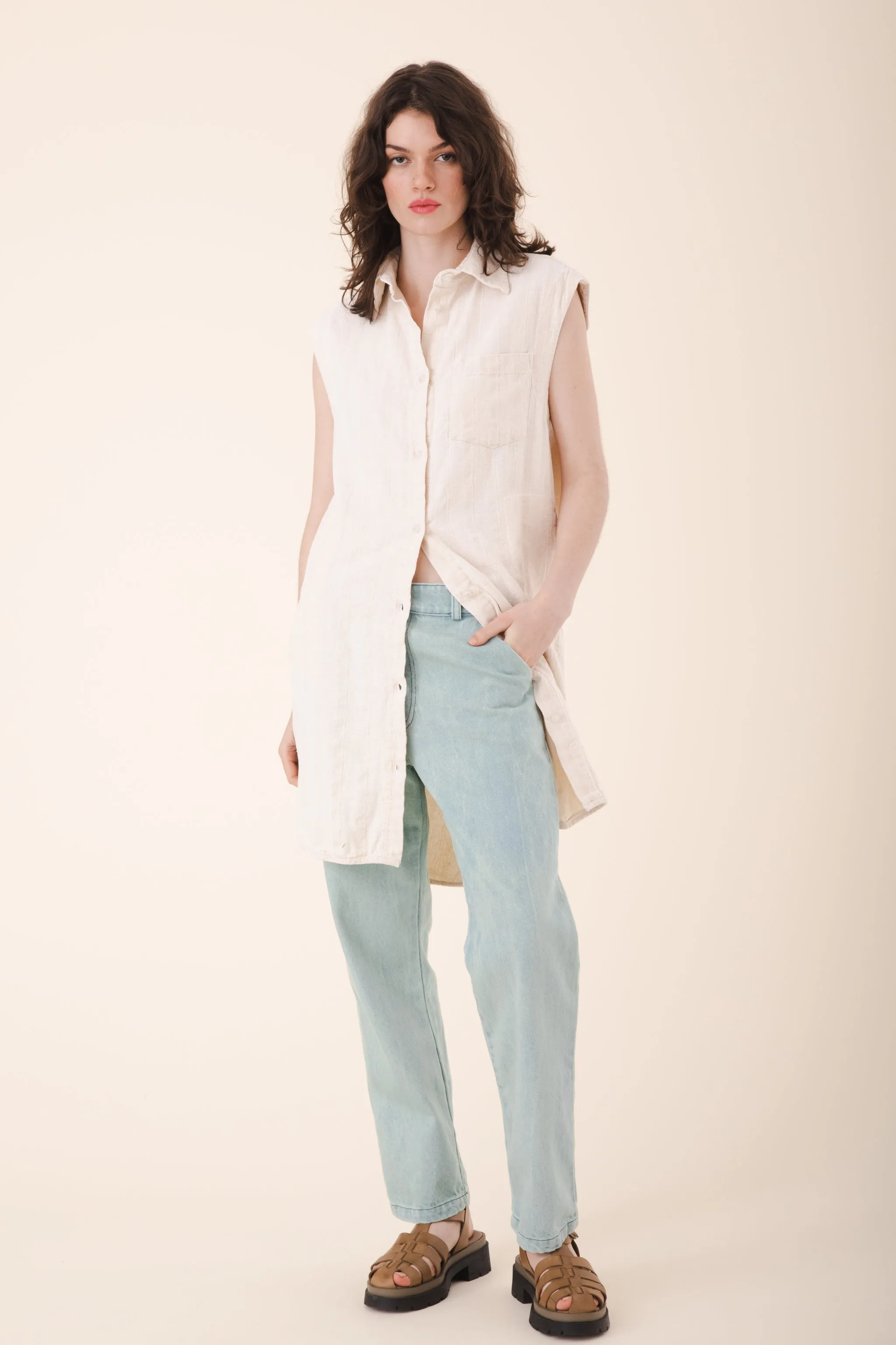Replica Shirtdress Sleeveless in Oyster