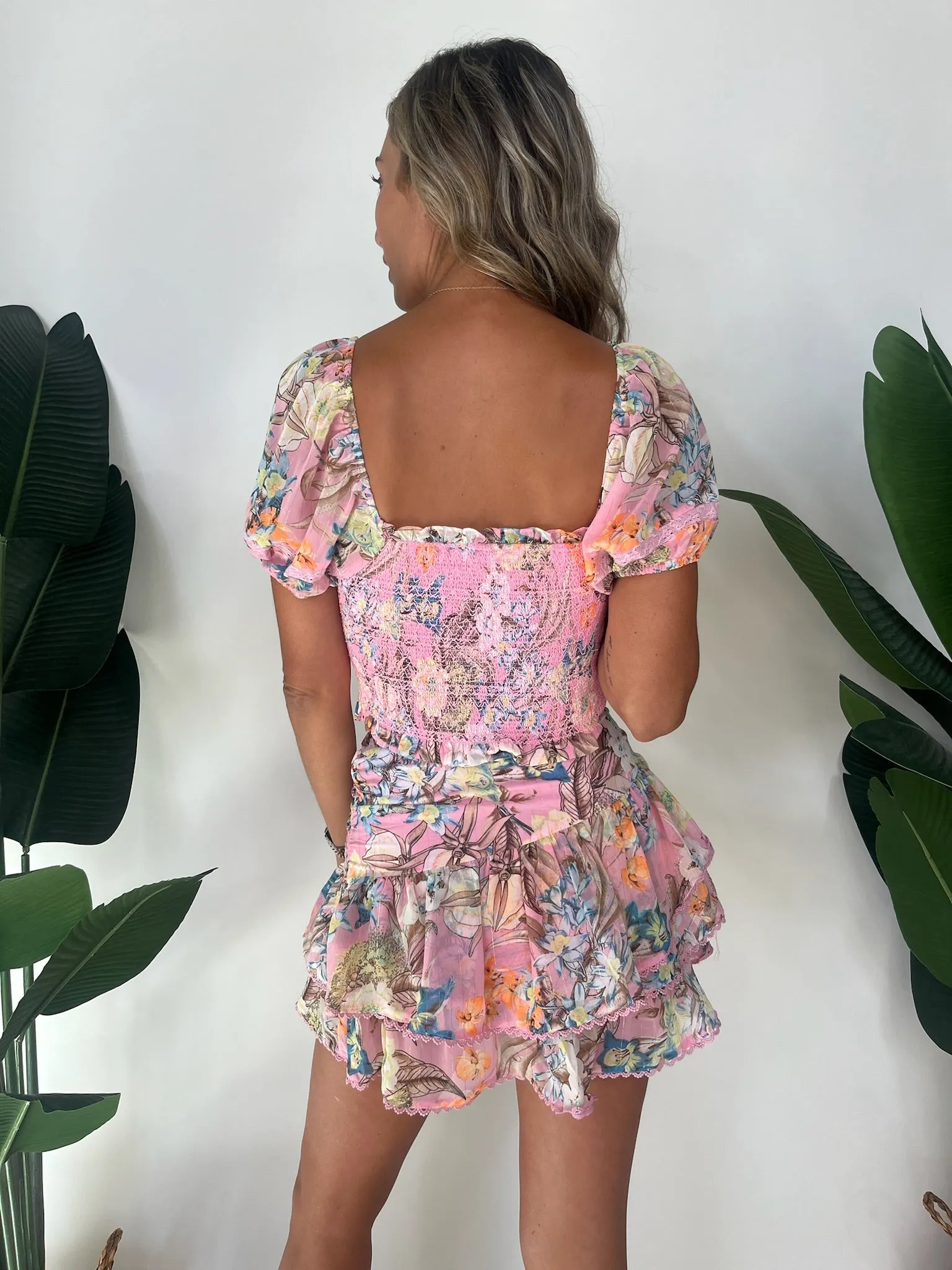 Reset Floral Skirt Pink Floral