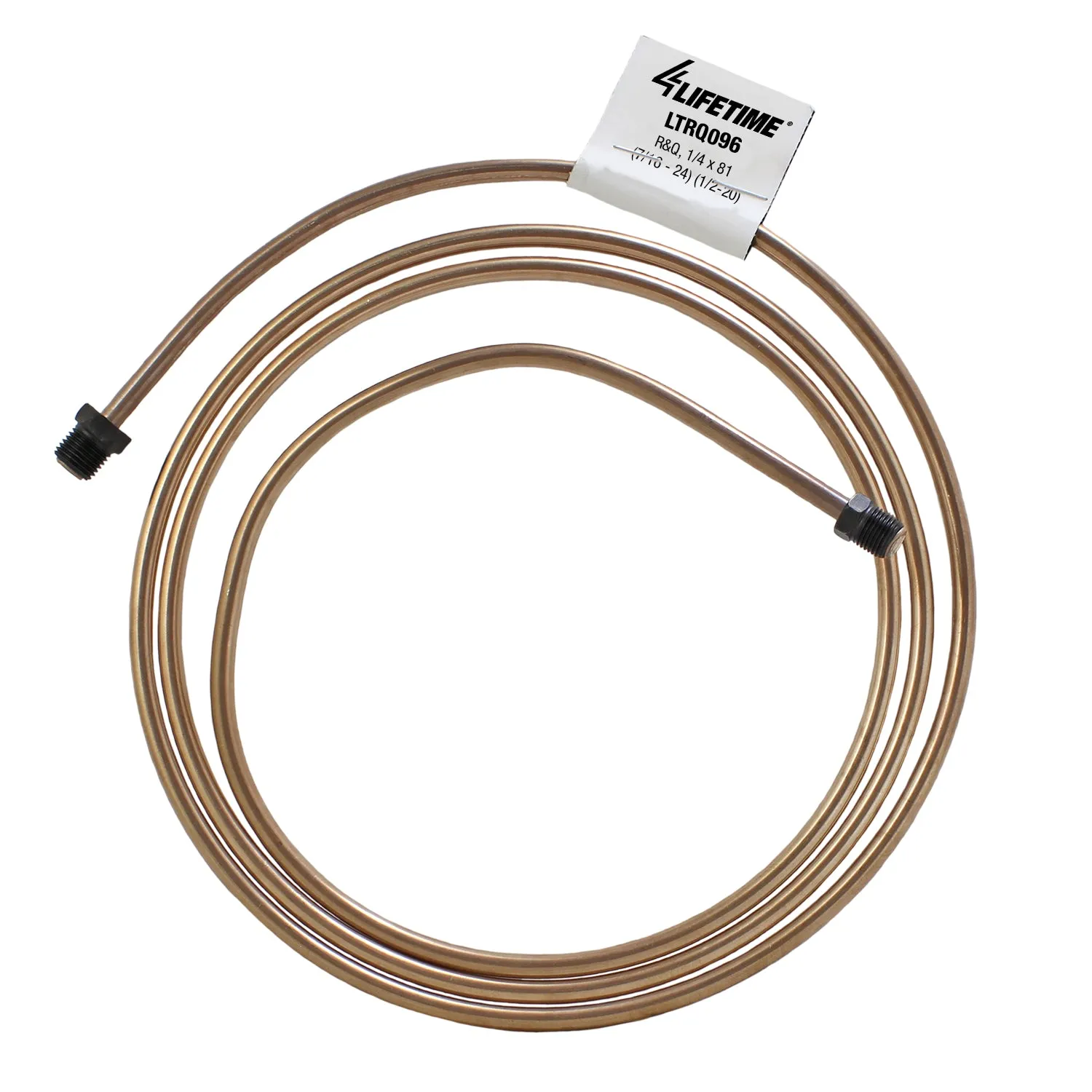 RightQuick 1/4" x 81" Copper Nickel Line (7/16-24 I)(1/2-20 I) Flared with Fittings