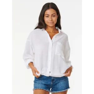 RIP CURL PREMIUM LINEN SHIRT WHITE