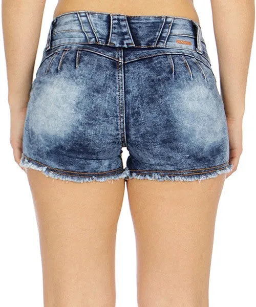 Ripped Denim Shorts