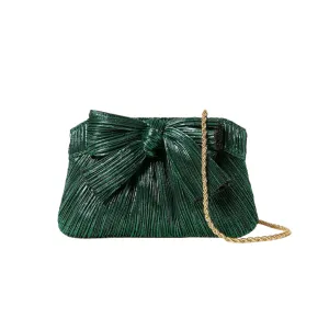Rochelle Mini Bow Clutch - Emerald